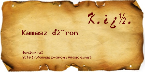 Kamasz Áron névjegykártya